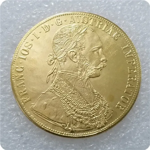 Austria Vintage Replica Gold Silver Coin 40mm - Image 2