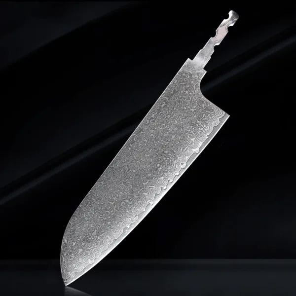 Hand Forged Damascus Steel Knife Blade - Image 9