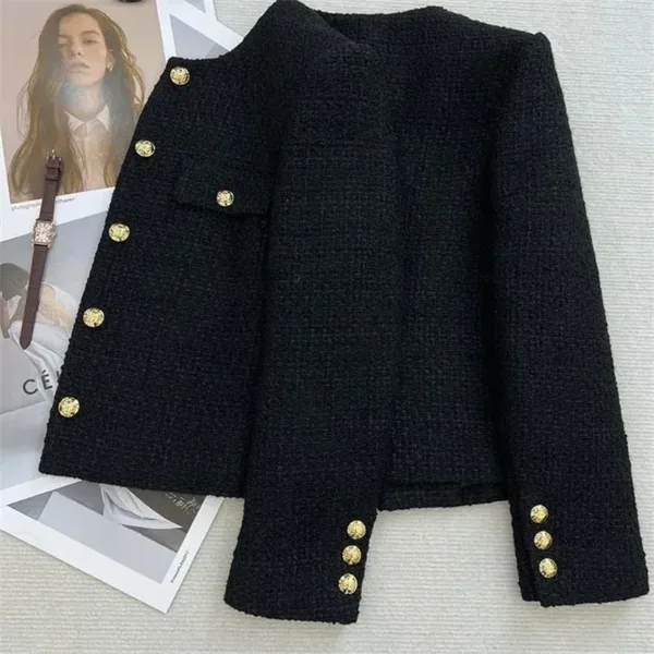 Elegant Women's Short Tweed Coat 2024 - Image 4