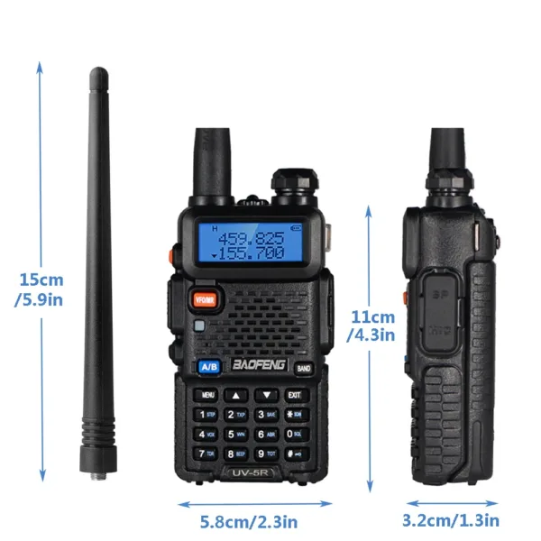 2pcs BAOFENG UV-5R Dual Band Walkie Talkies - Image 3