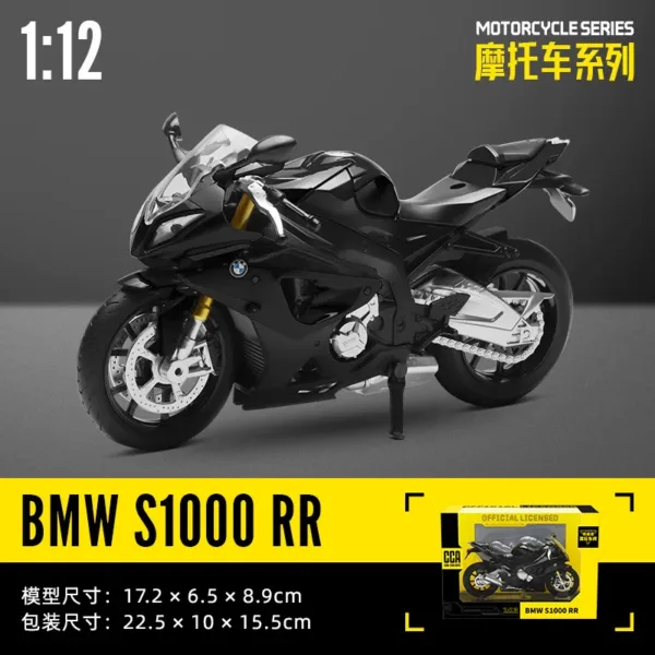 1:12 BMW R1250 GS Diecast Motorcycle Model - Image 25