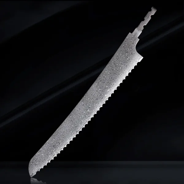 Hand Forged Damascus Steel Knife Blade - Image 10