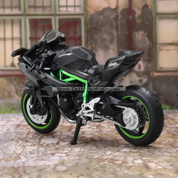 1:18 Kawasaki Ninja H2R Die-Cast Motorcycle Model - Image 4