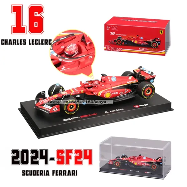 Bburago 1:43 Scale Ferrari SF24 Model Car - Image 3