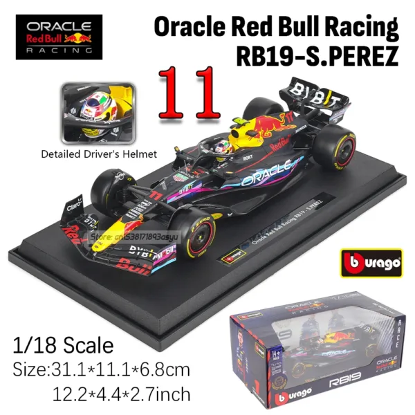 Bburago 1:18 Red Bull Racing RB19 Model Car - Image 9