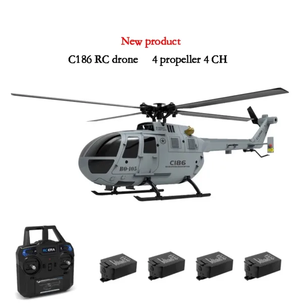 C186 Pro 4-Channel RC Helicopter with Gyro - Image 2