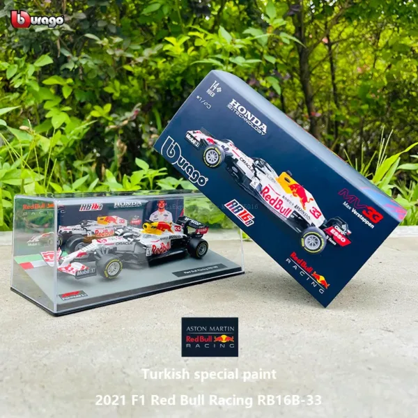 Bburago 1:43 Red Bull Racing RB16B Model Car - Image 2