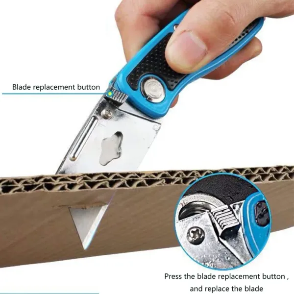 Folding Utility Knife with Grip Handle - Image 6