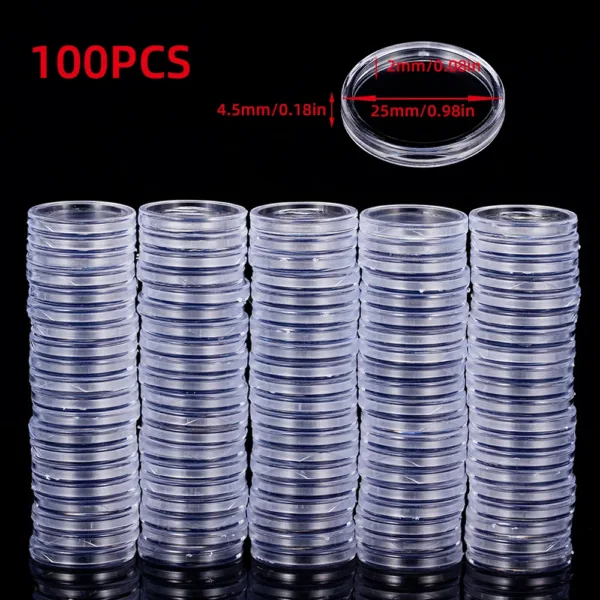 Clear Plastic Coin Storage Capsules Set - Image 35