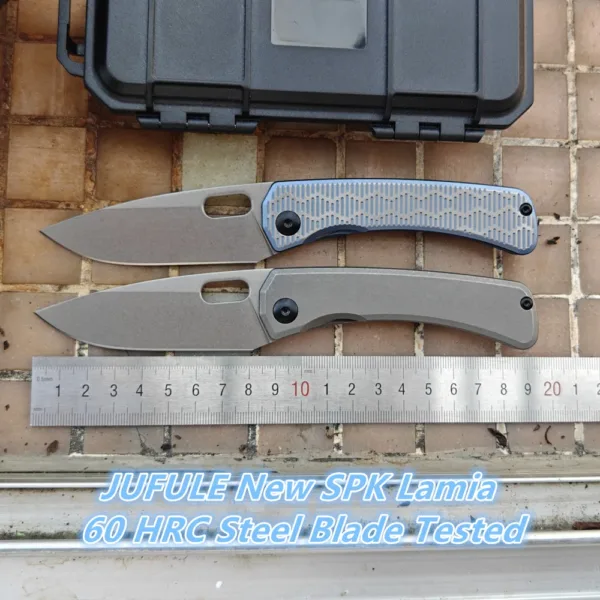 JUFULE 154CM Folding Knife with Titanium Handle - Image 6