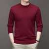 Men's Soft Round Neck Long Sleeve Sweater