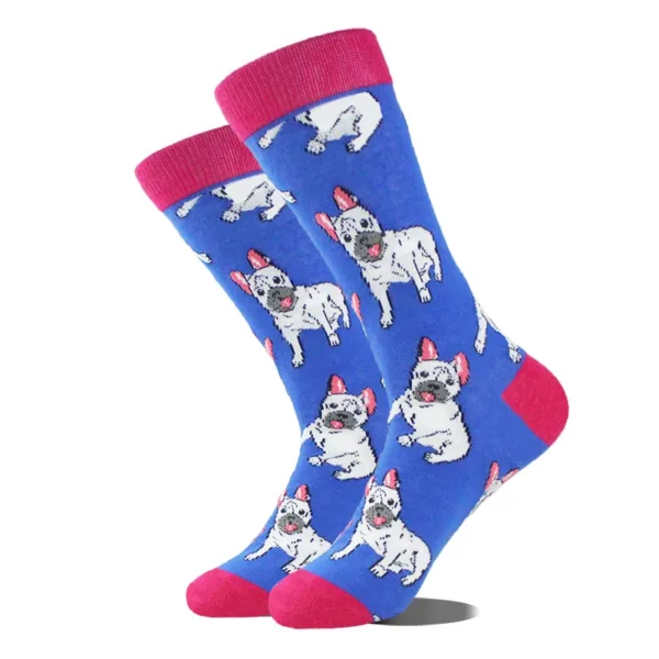 Funny Alien Planet Shark Design Cotton Socks - Image 38