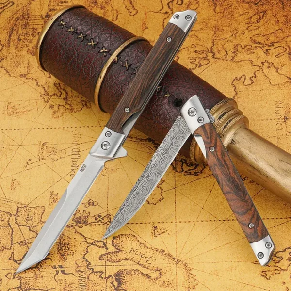 Damascus Folding Knife with M390 Blade - Image 2
