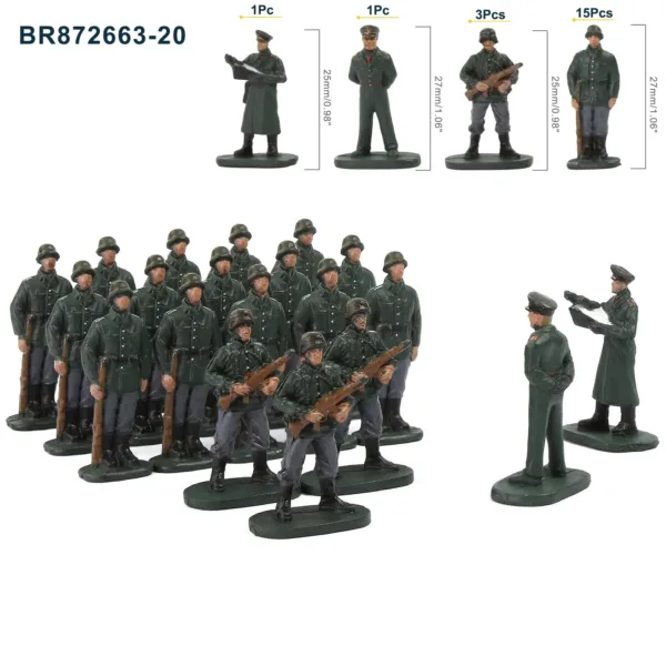 HO Scale 1:87 Military Figures Set of 20 - Image 22