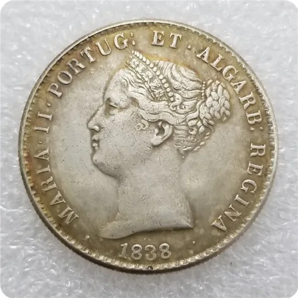 Portugal 500 Reis Coin Replica 1837-1845 - Image 2