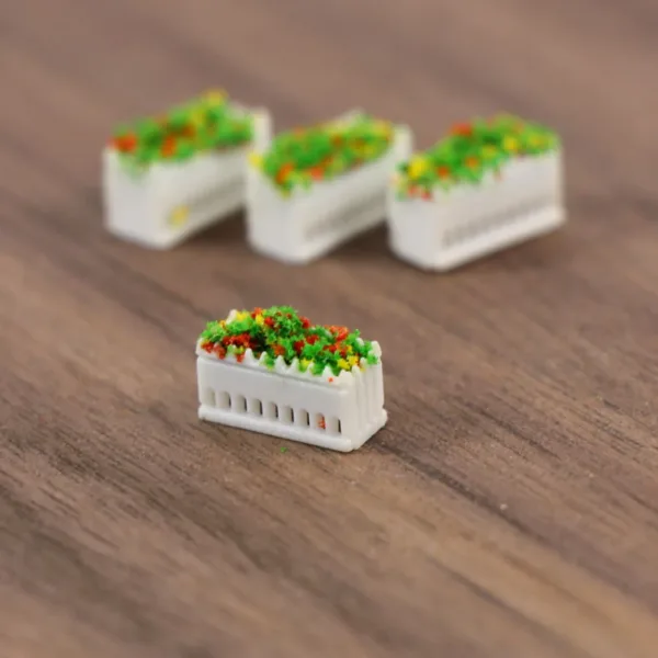 12pcs Garden Border Flowerbed Model Scale Set