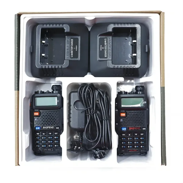 2pcs BAOFENG UV-5R Dual Band Walkie Talkies