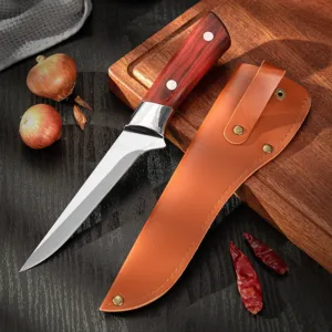 Stainless Steel Boning Knife with Sheath