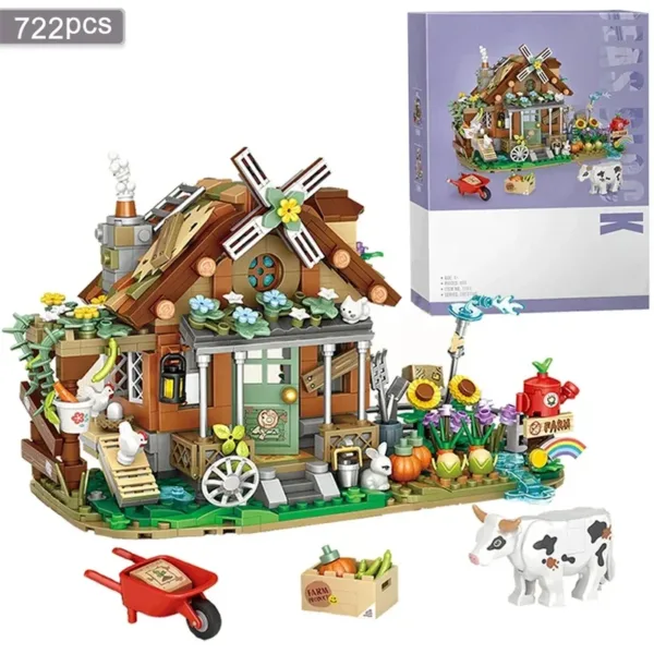 Mini Building Blocks Set for Farm Cabin - Image 2