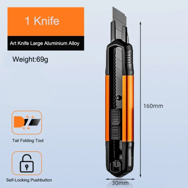 Retractable Carbon Steel Utility Knife 10.7cm - Image 21