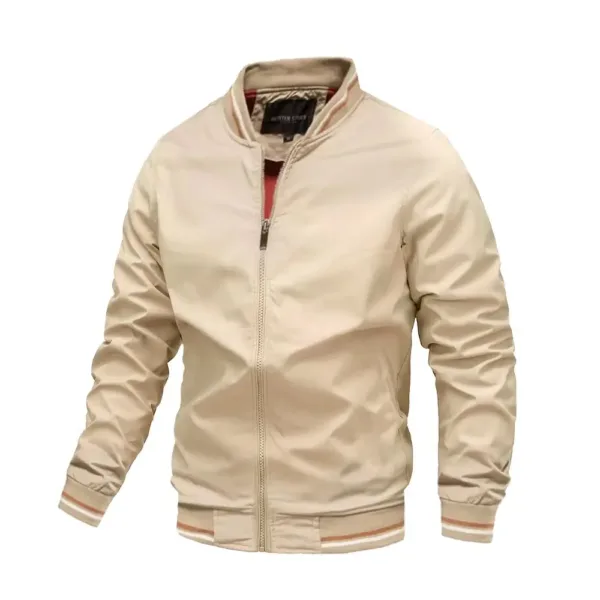 Men's Casual Slim Fit Bomber Jacket - Image 6