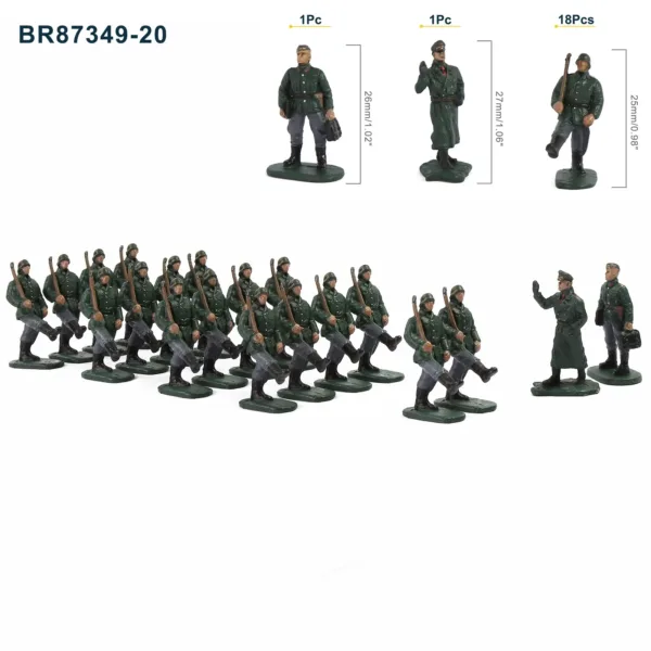 HO Scale 1:87 Military Figures Set of 20 - Image 8