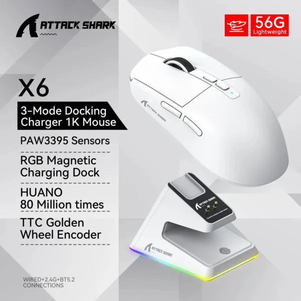 Attack Shark X6 Wireless Gaming Mouse 26K DPI - Image 7