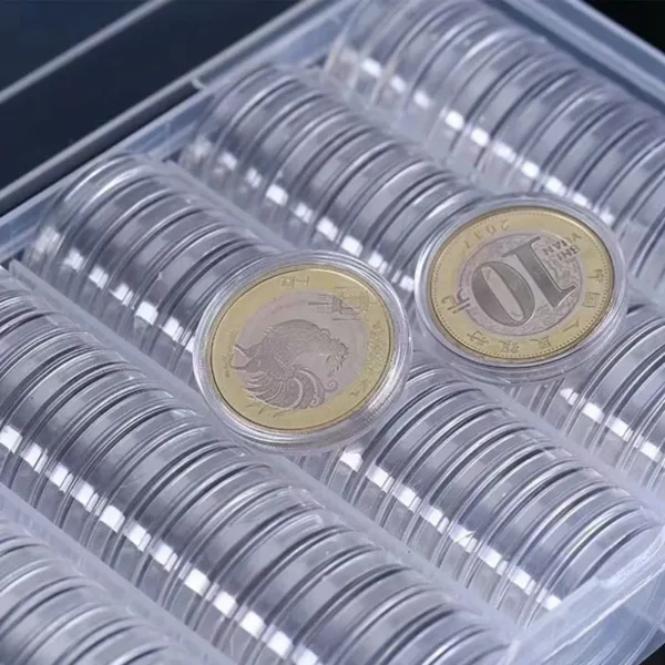 100Pcs Coin Capsules for 27mm 30mm Coins - Image 2