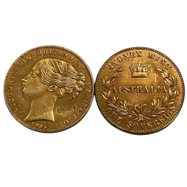 Victorian Gold Plated Replica Sovereign Coin - Image 5