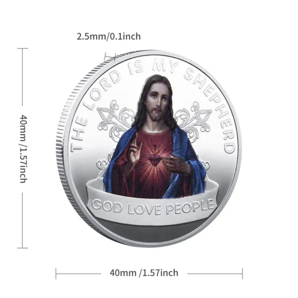 Gold Plated Jesus Commemorative Replica Coin - Image 5