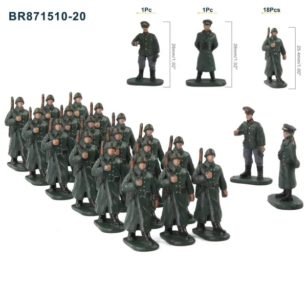 HO Scale 1:87 Military Figures Set of 20 - Image 16