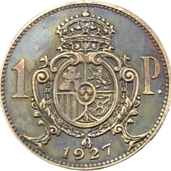 1927 Spain 1 Peseta Copy Coin Antique Style