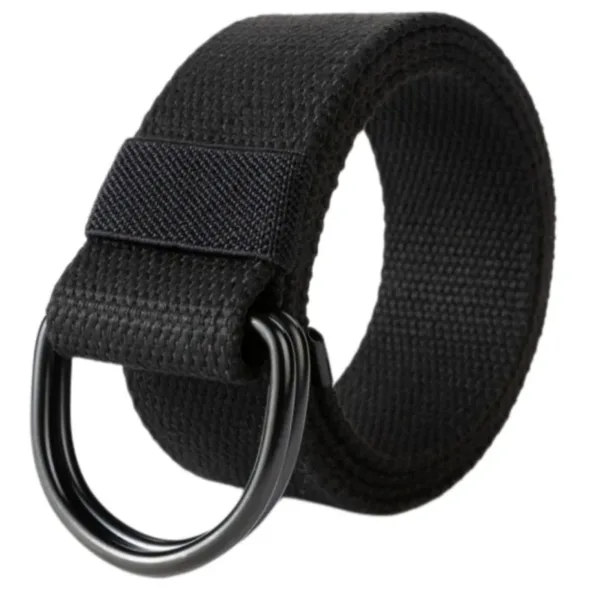 Unisex Tactical Canvas Belt with D-Ring Buckle - Image 7