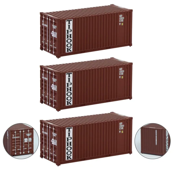 3pcs HO Scale 20ft Shipping Containers Set - Image 7