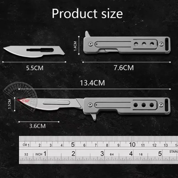 Stainless Steel Mini Folding Knife - Image 6
