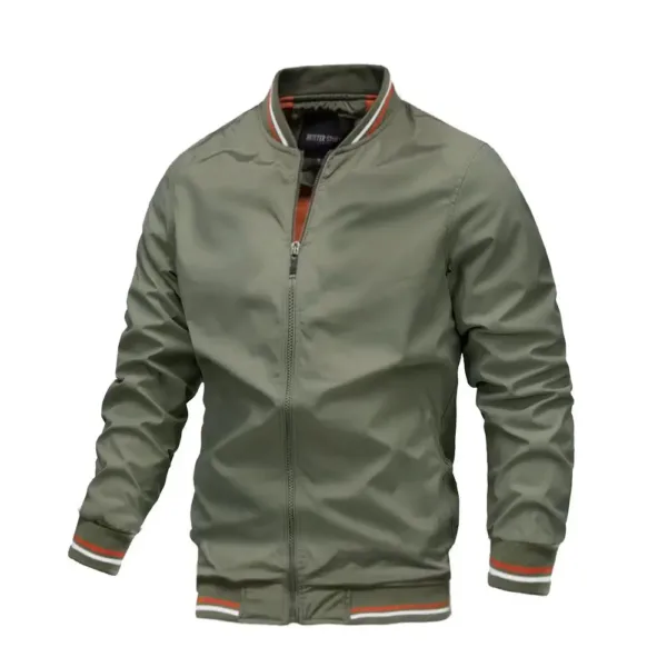 Men's Casual Slim Fit Bomber Jacket - Image 7