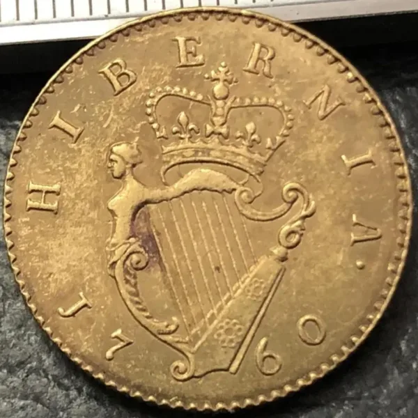 1760 Ireland George II Farthing Replica Coin - Image 3