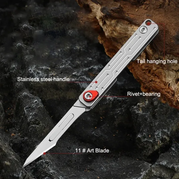 Portable Folding Knife with 10 Blades - Image 3