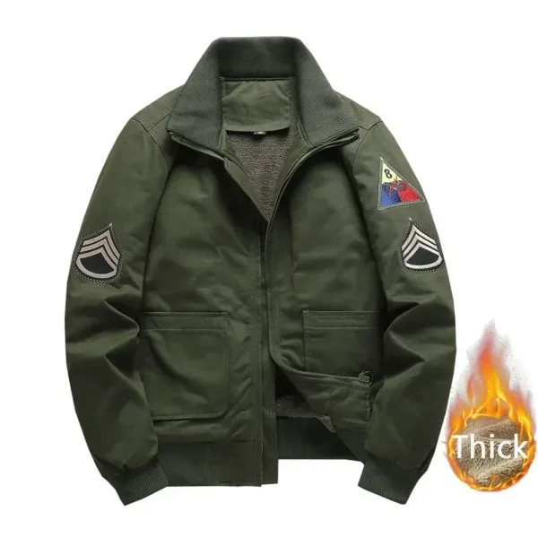 Men's Cotton Retro Tanker Jacket 6XL Size - Image 11