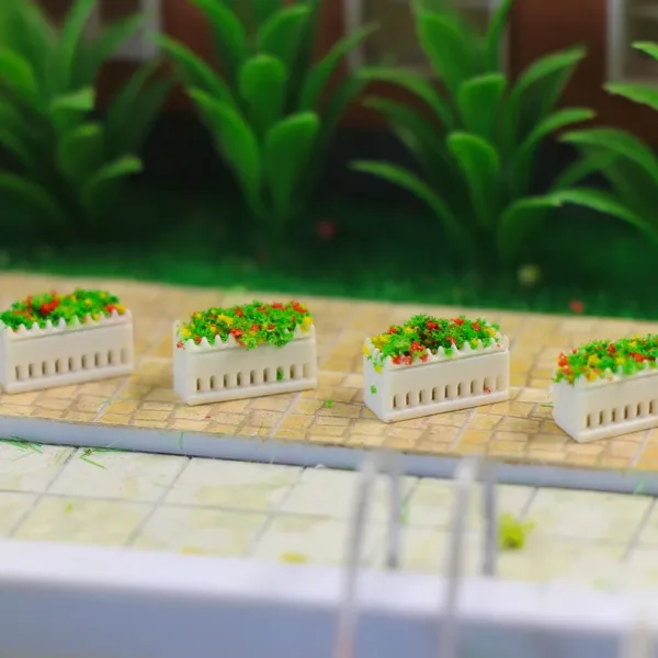 12pcs Garden Border Flowerbed Model Scale Set - Image 3