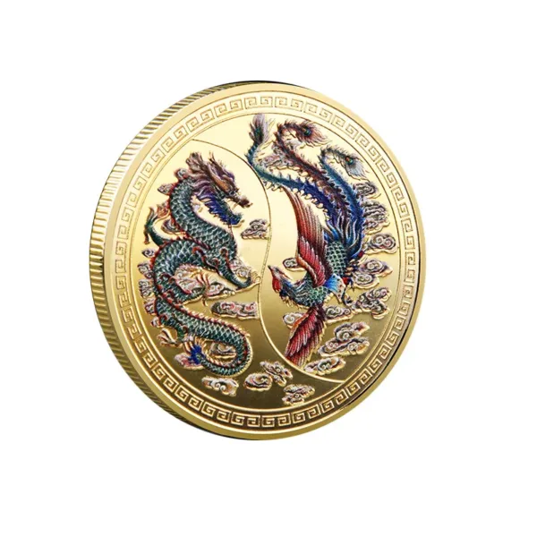 Dragon and Phoenix Replica Commemorative Coin - Image 2