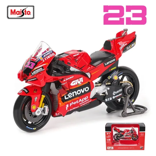 Maisto 1:18 Ducati Pramac Racing Model Motorcycle - Image 13