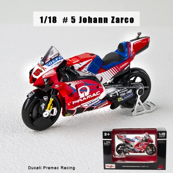 Maisto 1:18 Ducati Pramac Racing Model Motorcycle - Image 16