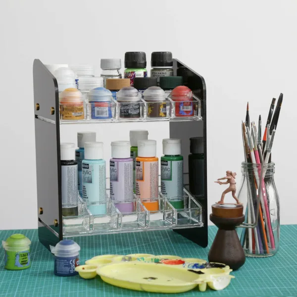 Acrylic Trapezoid Cosmetic Organizer with 30 Grids - Image 6