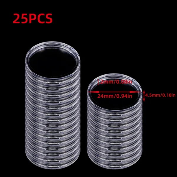 Clear Plastic Coin Storage Capsules Set - Image 30