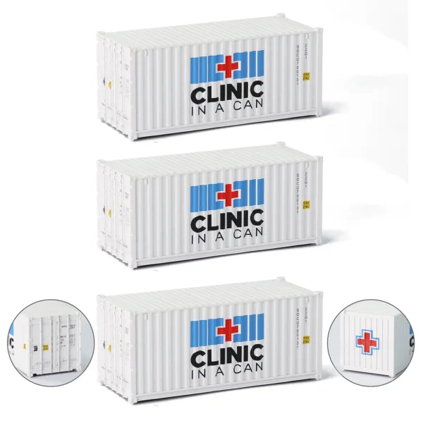 HO Scale 1:87 Shipping Container Set of 3 - Image 17