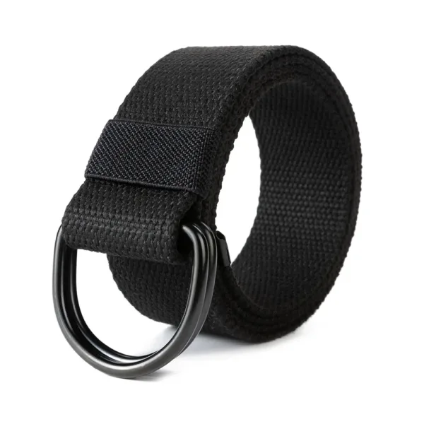 Unisex Tactical Canvas Belt with D-Ring Buckle - Image 4