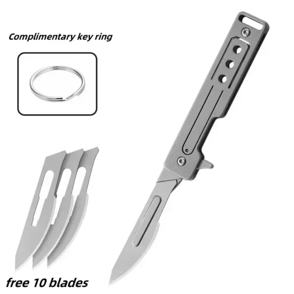 Stainless Steel Mini Folding Knife - Image 9