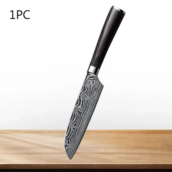 Professional Santoku Kitchen Knife 7cr17 Steel - Image 9
