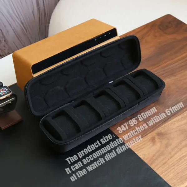 5 Slot Travel Watch Case for Men and Women - Image 3